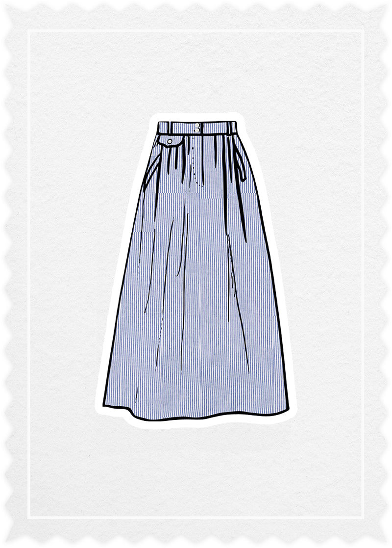 Striped Linen 'Rocking Skirt'