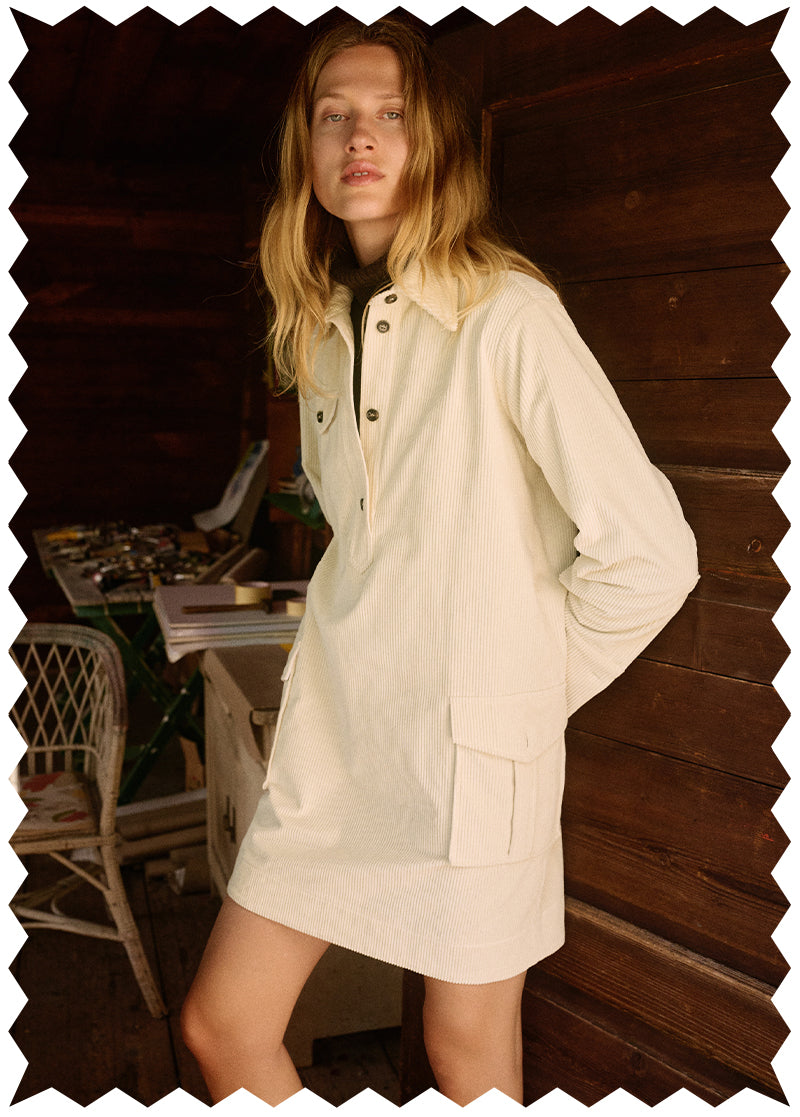 Corduroy 'Polo Dress'
