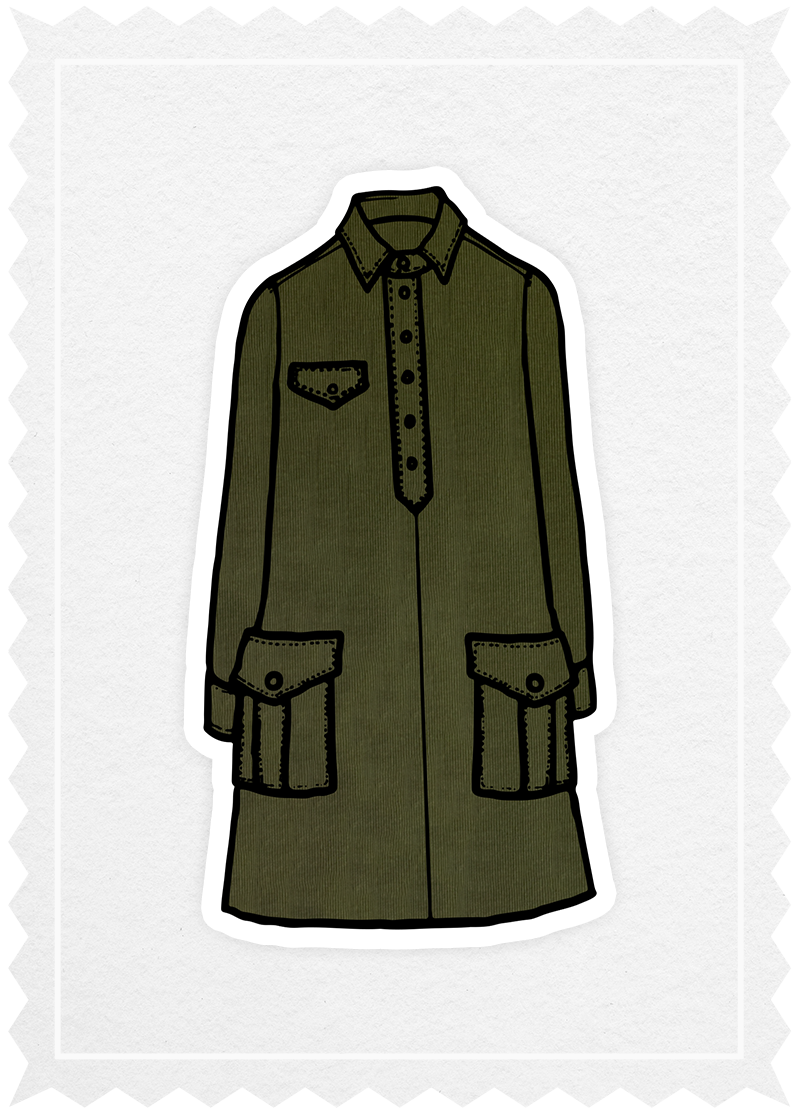 Corduroy 'Polo Dress'