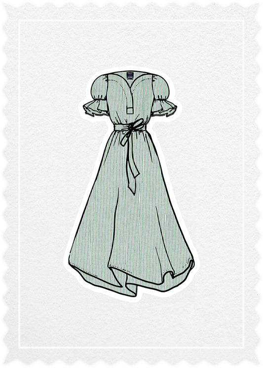 Striped Linen 'Prinzessin' Dress