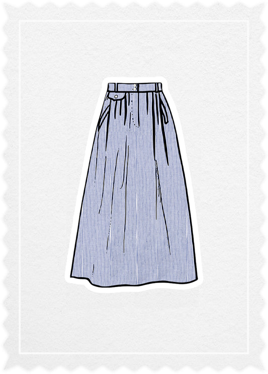 Striped Linen 'Rocking Skirt'